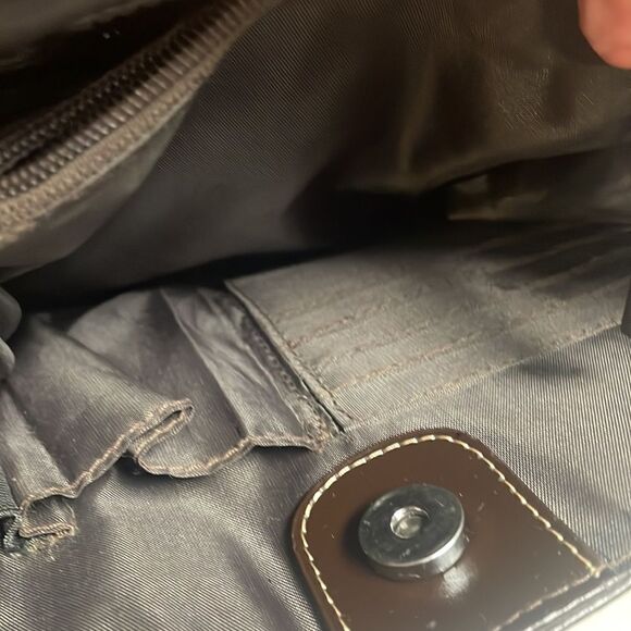 Wilson Leather Satchel Purse, Dark Brown Leather - Picture 8 of 12